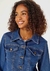 Jaqueta Jeans Feminina Reta Com Botões Hering - comprar online