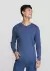 Blusão Básico Masculino Em Tricô E Gola V - Azul - comprar online
