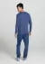 Blusão Básico Masculino Em Tricô E Gola V - Azul na internet