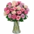 Luxuosas 24 Rosas Mescladas no Vaso