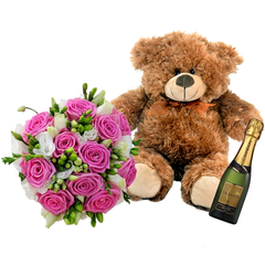 Magnificent Bouquet, Chandon and Bear