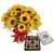 Bouquet 15 Sunflowers and Fine Chocolates