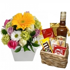 Amarula, Chocolates and Mix Flowers