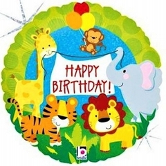 Balão Happy Birthday Zoo
