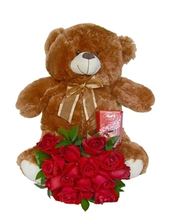 Rosas Vermelhas, Box Lindt e Urso Grande