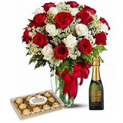 Fabulous Colombian Roses, Chandon, and Ferrero
