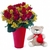 Fashion Red Vase and Teddy Bear Heart