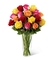 Vaso 24 Luxuosas Rosas Coloridas