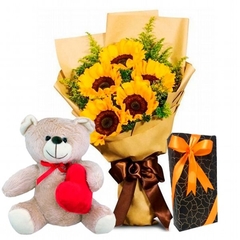 Life Bouquet, Chocolates, and Passionate Bear