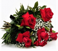 Six Luxurious Colombian Roses Bouquet