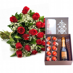 Roses Bouquet, Lindt, Chandon