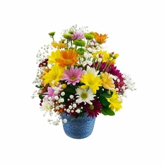 Field Flowers in Ceramic Vase