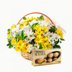 Wildflowers in a Basket and Ferrero