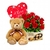 Red Roses, Teddy Bear, Heart, and Ferrero