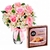 Pink Roses in a Vase and Cookies Special