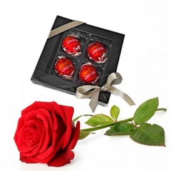 Colombian Red Rose and Lindt Chocolates