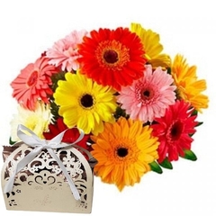 Gerbera Bouquet and Two Truffle Box