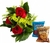 Three Red Roses Bouquet and Cookies