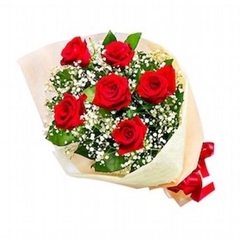 Beautiful Bouquet of 6 Red Roses - R3