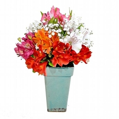 Beautiful Alstroemerias in a Vase