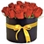Caja Redonda con Rosas Rojas