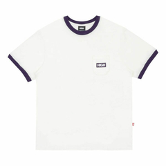 Pocket Tee White/Purple