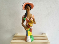 Escultura Boneca De Barro Nordestina Mestre Luiz Galdino