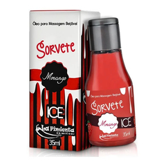 Gel Comestível Sorvete Morango Ice 35ml (Esfria e Excita) La Pimienta