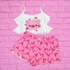 Baby Doll Ondinha Cropped - Porquinho Rosa (129)