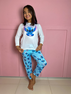 Pijama Longo De Inverno Infantil - Stitch Love (165) - comprar online