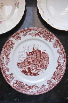 Prato raso "Paisagem de Castelo" porcelana Real