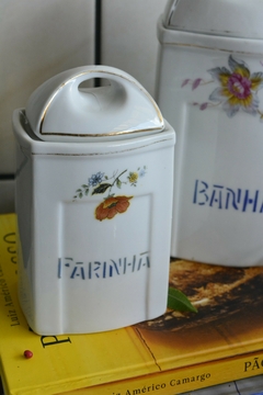 *RARO* Porta-mantimento em porcelana - FARINHA