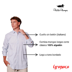 Camisa Pato Pampa Rayada Corte Clasico Manga Larga - comprar online