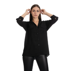 Camisa Victoria Ates Mykonos Negra - comprar online