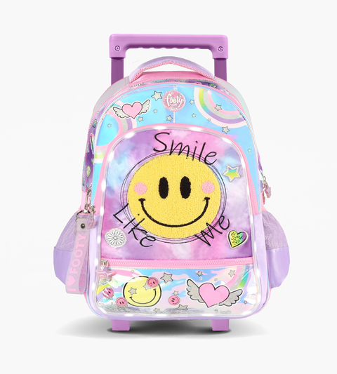 Mochila Escolar Carro 18 con Luz smile like me