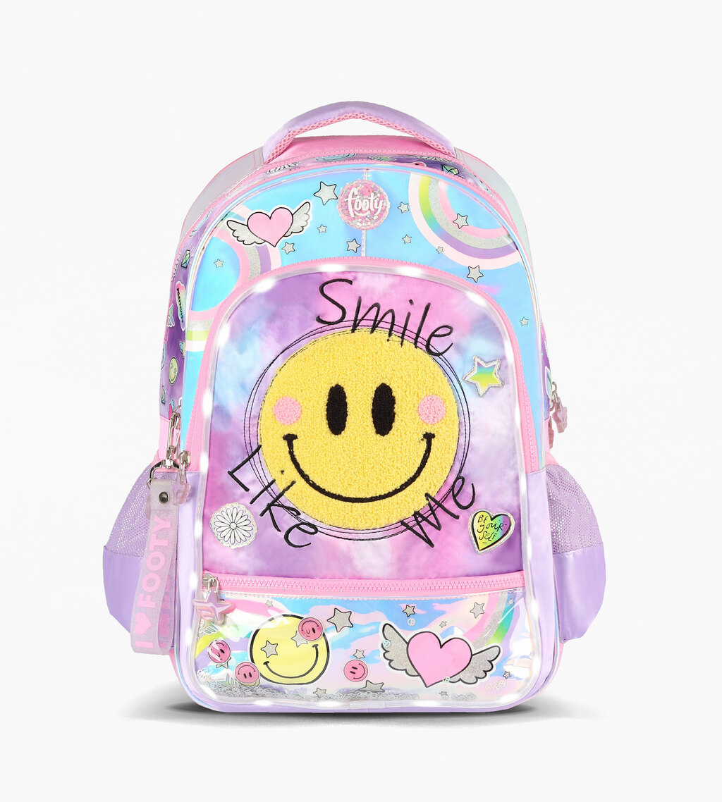 Mochila Escolar Espalda 18 con Luz emoji
