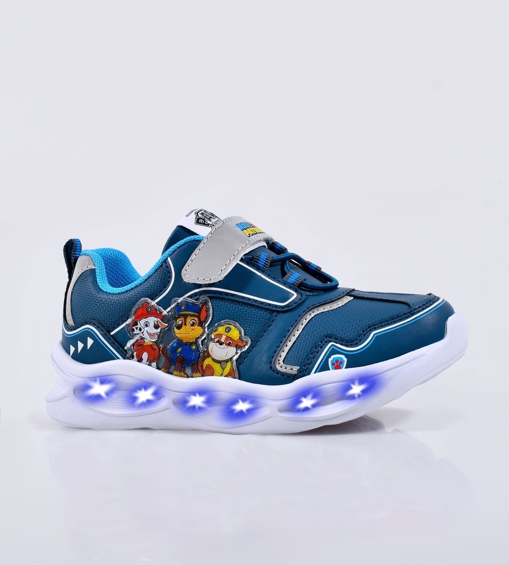 zapatilla paw patrol footy azul luz al pisar sky