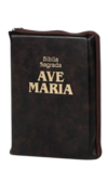 Bíblia Sagrada Ave Maria Com Zipper - Média – Editora Ave Maria - Padre Reus.