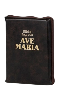 Bíblia Sagrada Ave Maria Com Zipper - Média – Editora Ave Maria - Padre Reus.