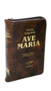 Bíblia Sagrada Ave Maria Bolso Com Zipper - Pequena – Editora Ave Maria - Padre Reus.