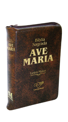 Bíblia Sagrada Ave Maria Bolso Com Zipper - Pequena – Editora Ave Maria - Padre Reus.