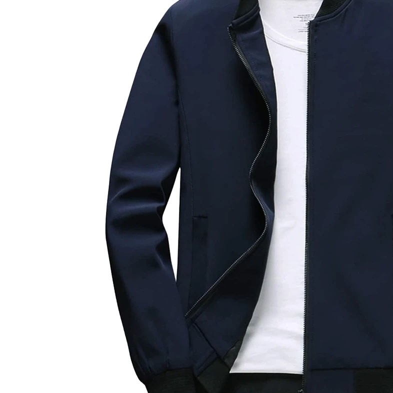 Jaqueta Bomber Casual Masculina - Azul Marinho