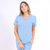 Camisa Hospitalar Básica Feminina – Azul Bebê