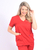 Camisa Hospitalar Básica Feminina – Vermelha