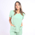 Scrub Gola Redonda Feminino - Verde Água