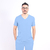 Camisa Hospitalar Bolso Canguru Masculina – Azul Bebê