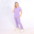 Scrub Gola Redonda Feminino - Lilás - comprar online