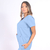 Camisa Hospitalar Básica Feminina – Azul Bebê - comprar online
