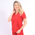 Camisa Hospitalar Básica Feminina – Vermelha - comprar online