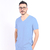 Camisa Hospitalar Bolso Canguru Masculina – Azul Bebê - comprar online